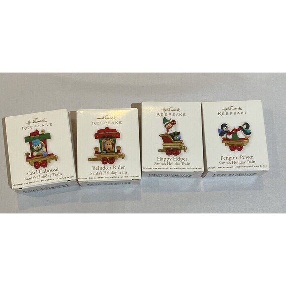 Hallmark Other - Hallmark Keepsake Santas Holiday Train Ornaments 2011 Set of 4